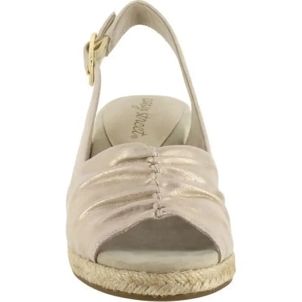 8.5W Gold Easy Street Espadrilles EUC